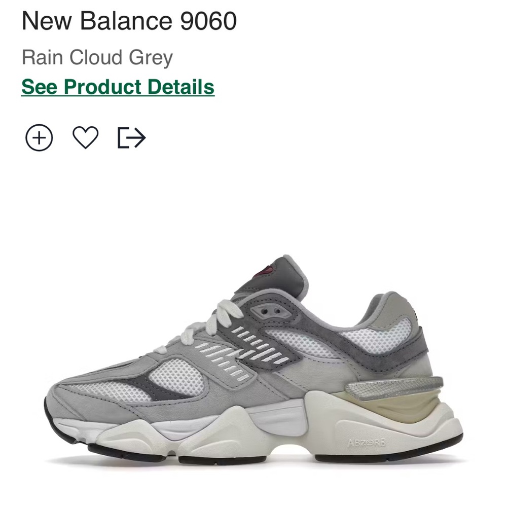 NEW BALANCE 9060 Rain Cloud Grey